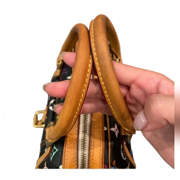Authentic Vintage Louis Vuitton Black Multicolor Satchel - Picture 9 of 10